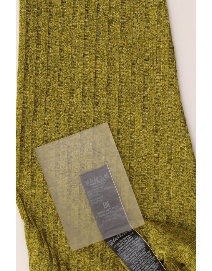 Marks & Spencer Top da donna a maniche lunghe UK 16 Large Verde screziato in poliestere