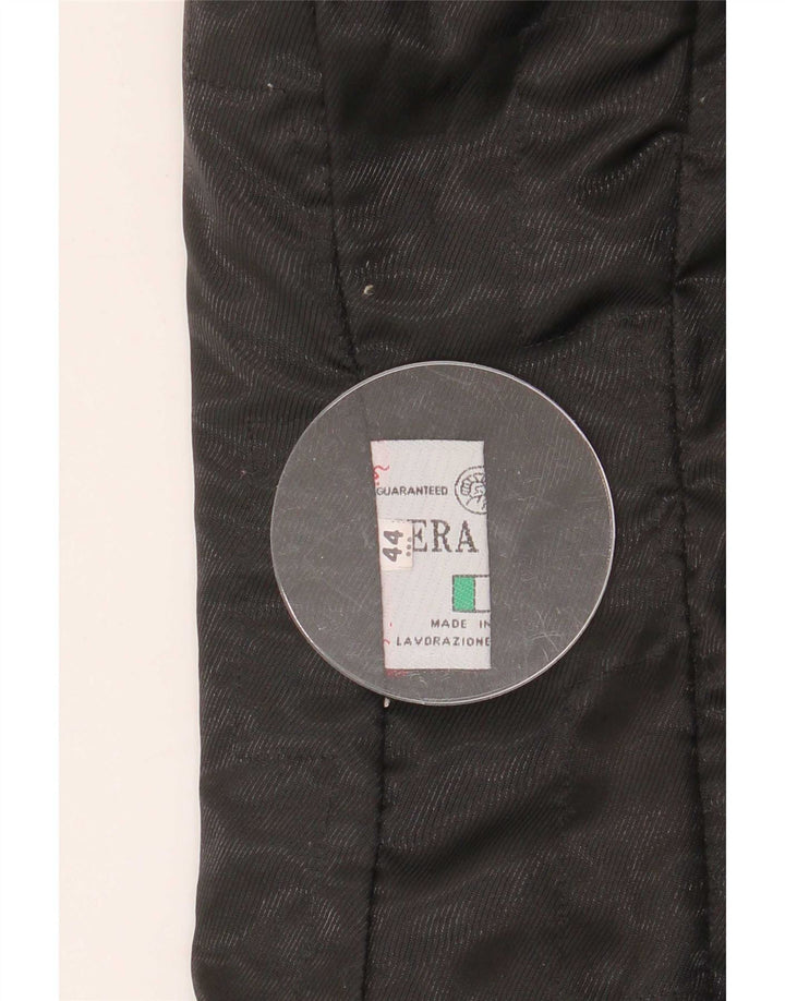 Giacca in pelle vintage da donna IT 44 media nera