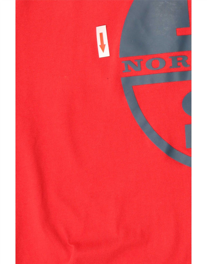 T-shirt grafica da uomo North Sails Top in cotone rosso medio