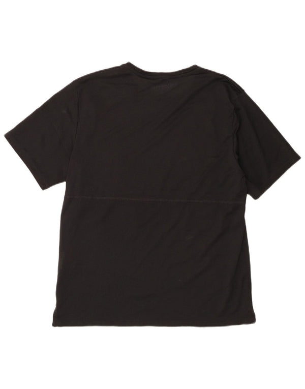 T-shirt Nike da uomo Dri Fit, top in poliestere nero medio