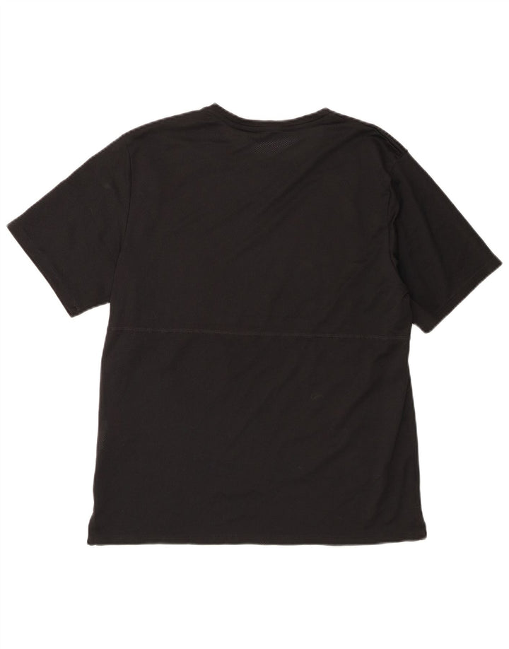 T-shirt Nike da uomo Dri Fit, top in poliestere nero medio