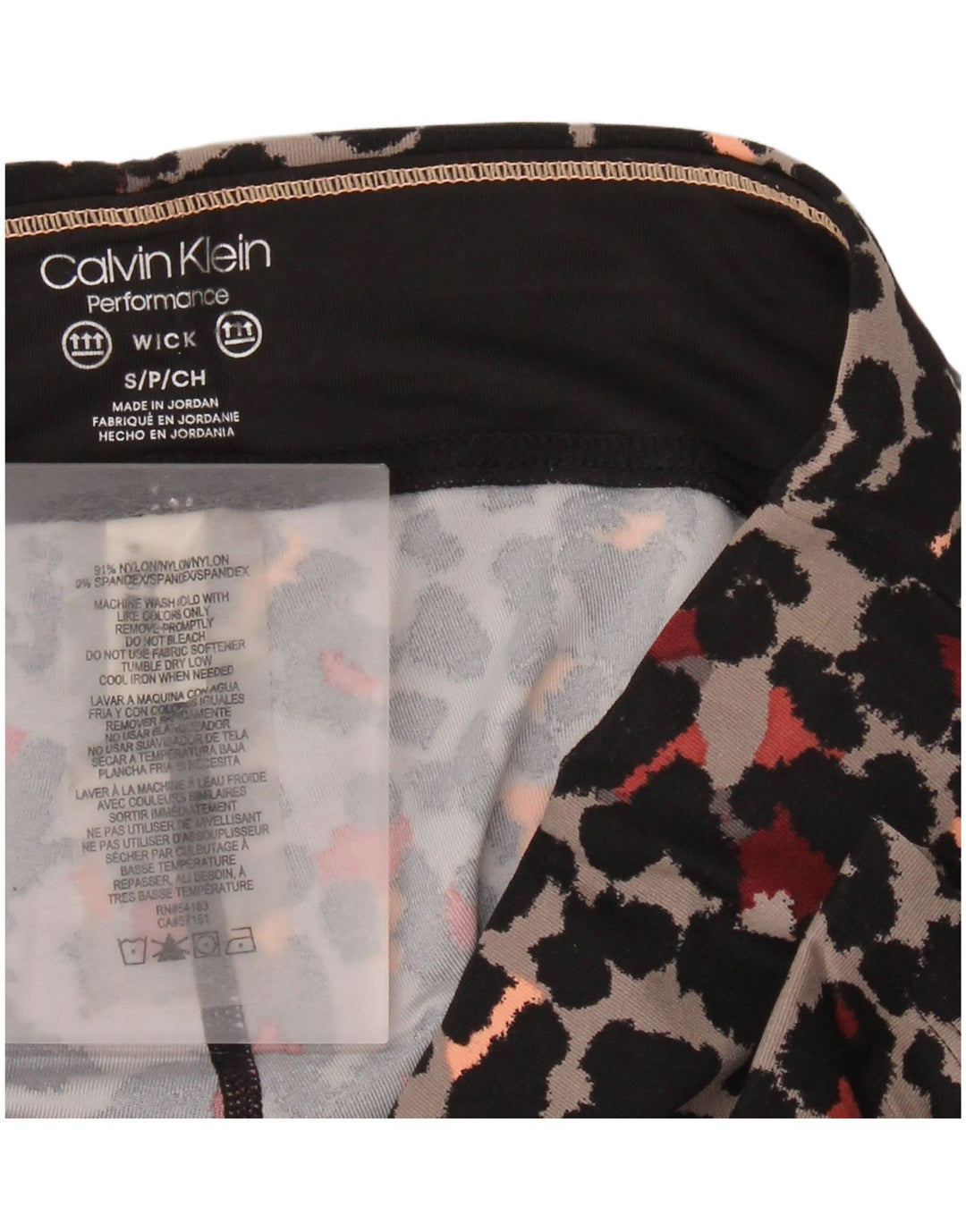 Leggings performanti da donna Calvin Klein UK 10 Small nylon grigio