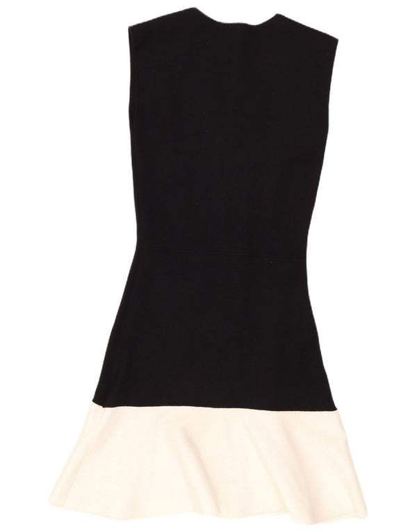 Abito a trapezio senza maniche da donna Zara UK 10 Small Black Colourblock
