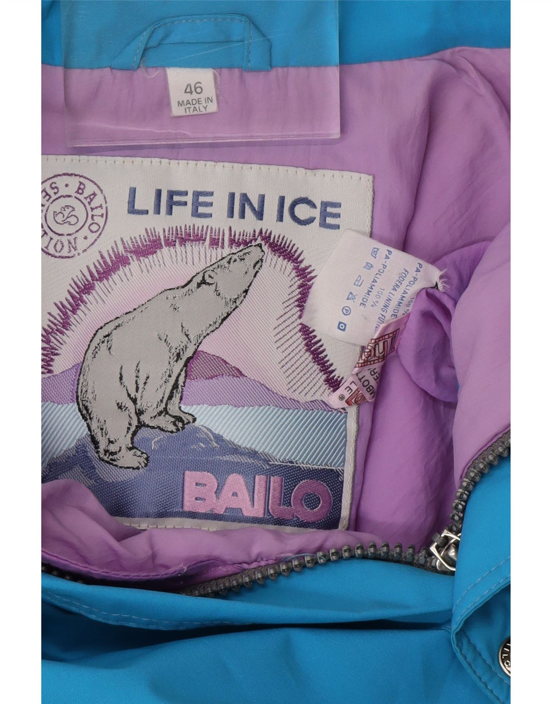 Giacca da sci da uomo Bailo Gore-Tex con vestibilità ampia con cappuccio IT 46 Small Blu Poliammide