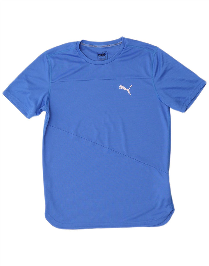 T-shirt da uomo Puma Top Small blu in poliestere