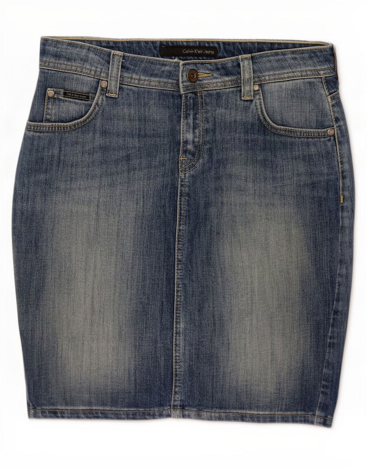 Gonna in denim da donna Calvin Klein media W29 cotone blu