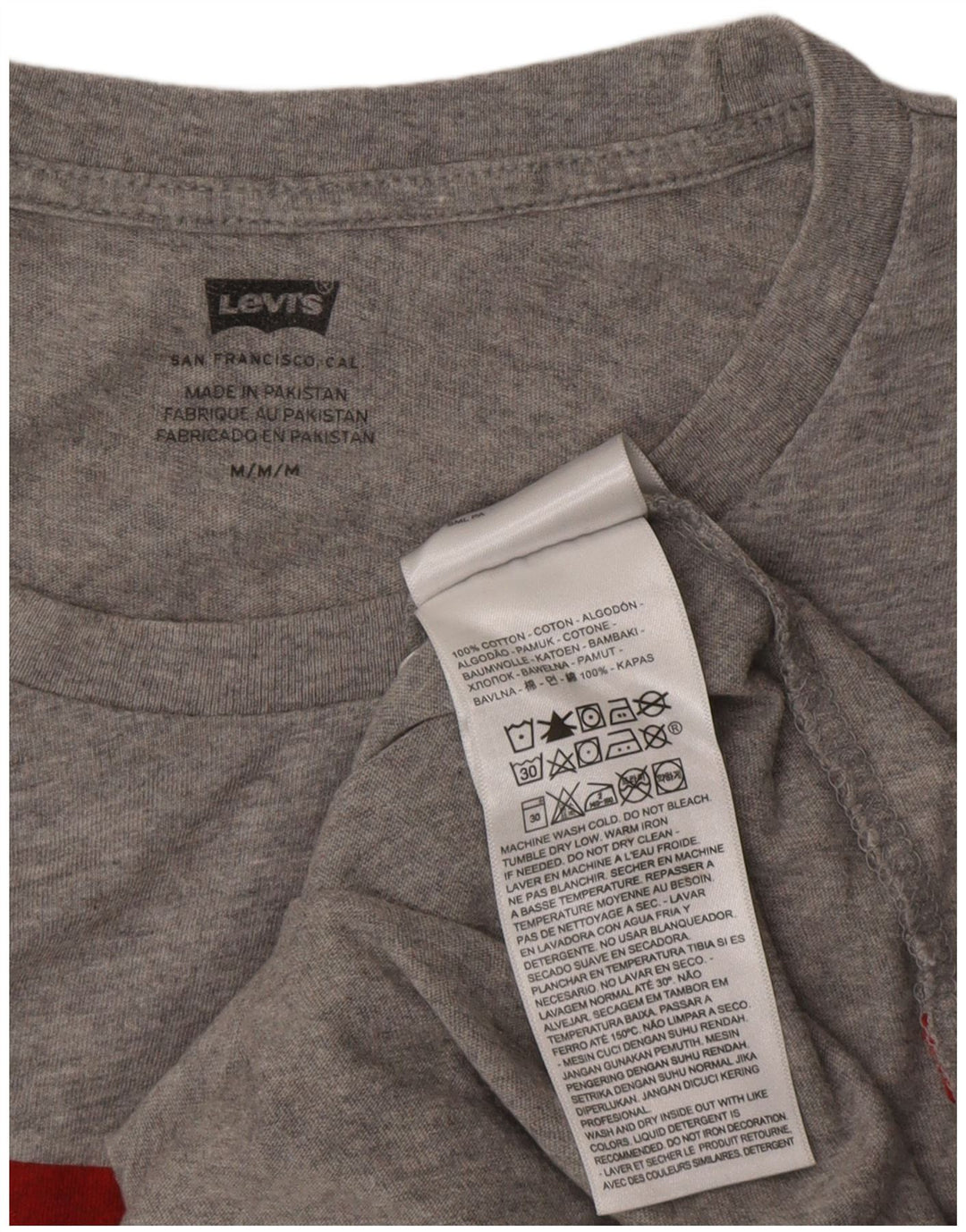 T-shirt grafica da uomo Levi's Top in cotone mélange grigio medio
