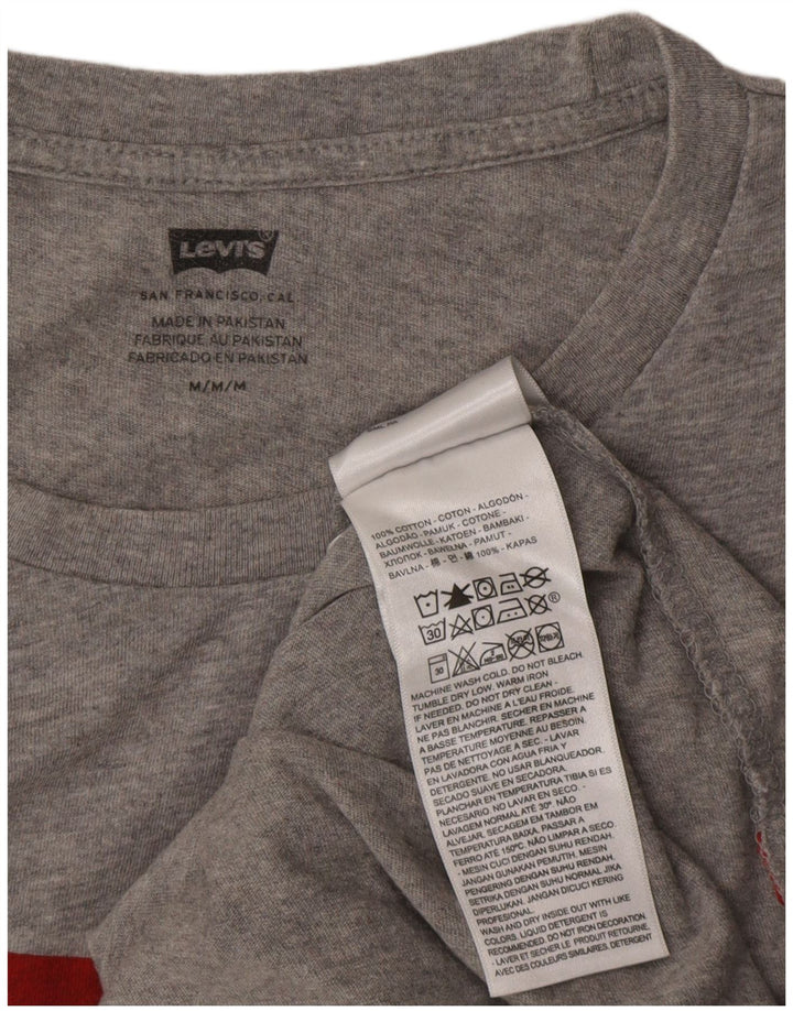 T-shirt grafica da uomo Levi's Top in cotone mélange grigio medio