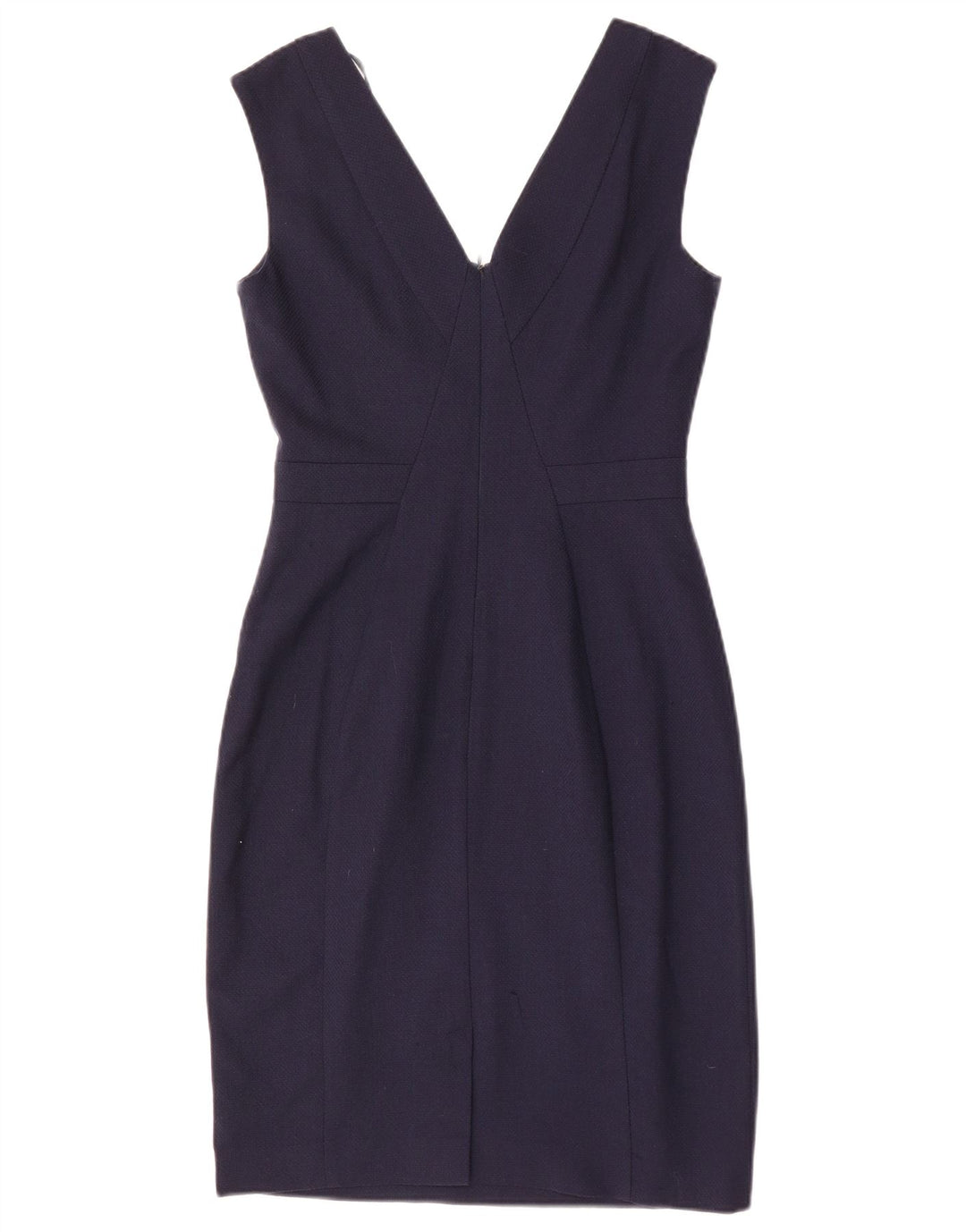 Abito tubino senza maniche da donna REISS UK 8 piccolo in lana blu navy