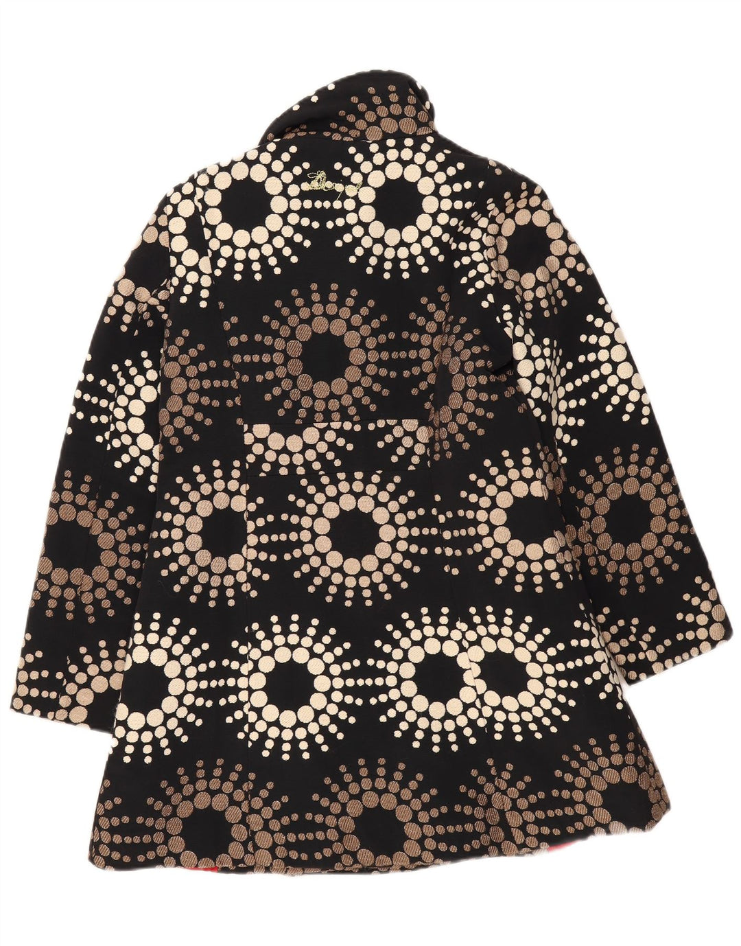 Cappotto Desigual da donna EU 44 XL poliestere geometrico nero