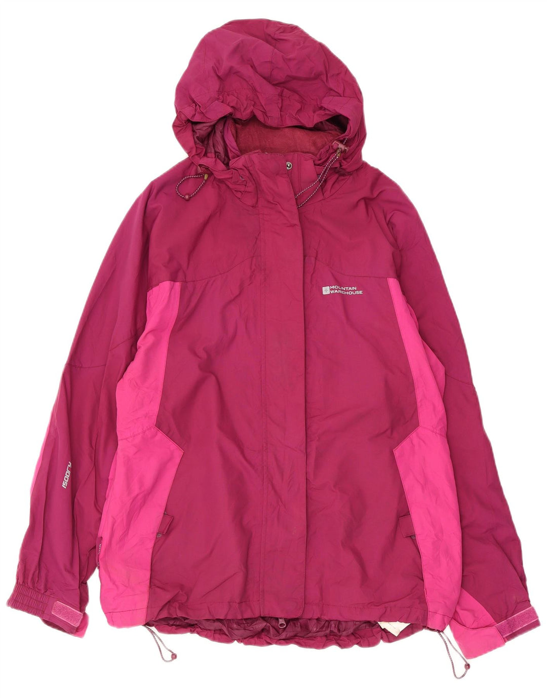 Giacca antipioggia con cappuccio da donna Mountain Warehouse UK 14 Large Pink Colourblock