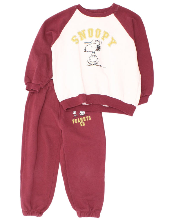 Tuta intera Zara da ragazzo con grafica 5-6 anni in cotone color block bordeaux