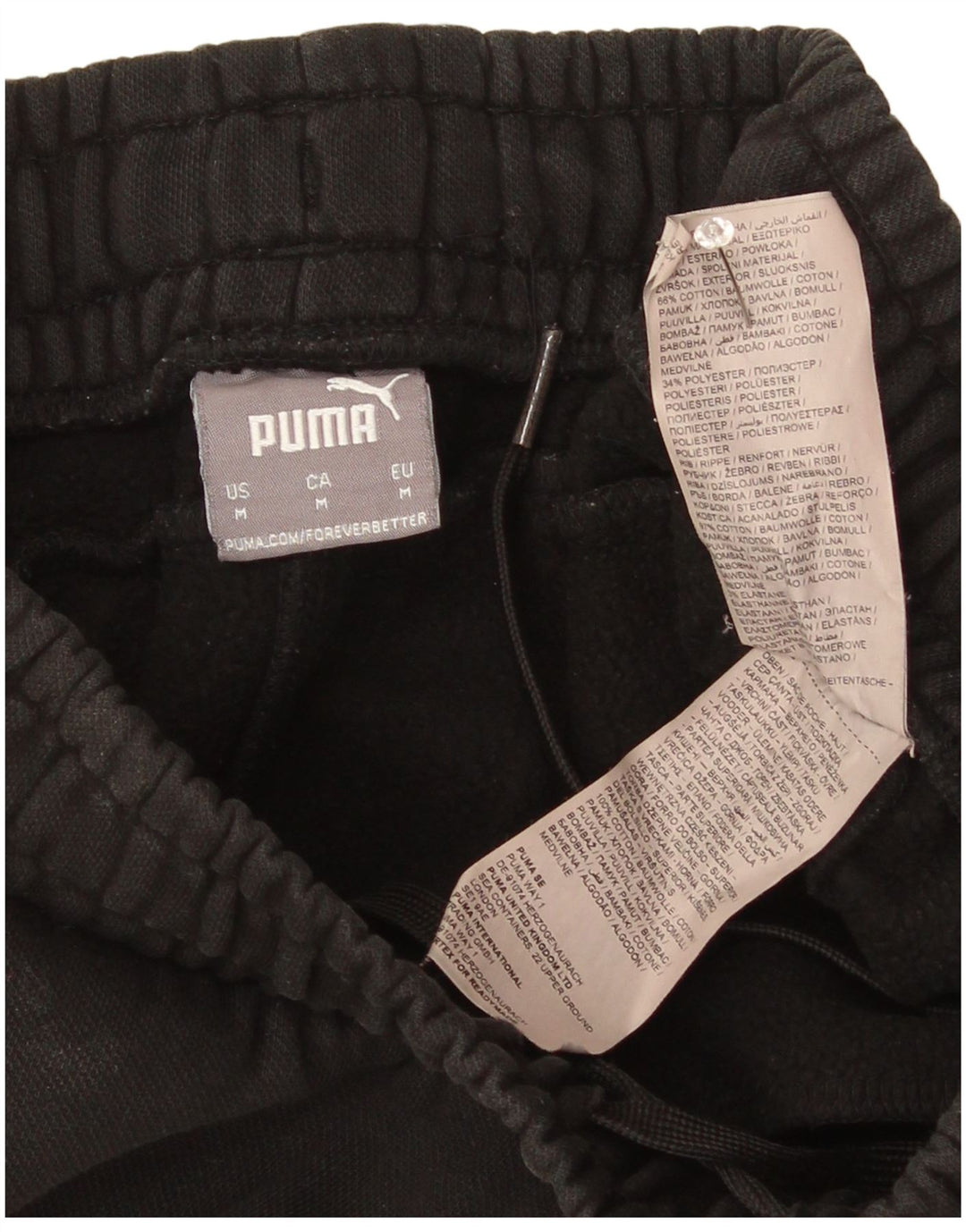 Pantaloni da tuta da uomo Puma Joggers Medium Black Cotton
