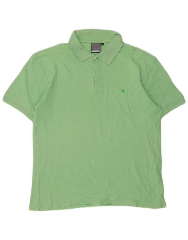 Polo Diadora Uomo Large Verde Cotone