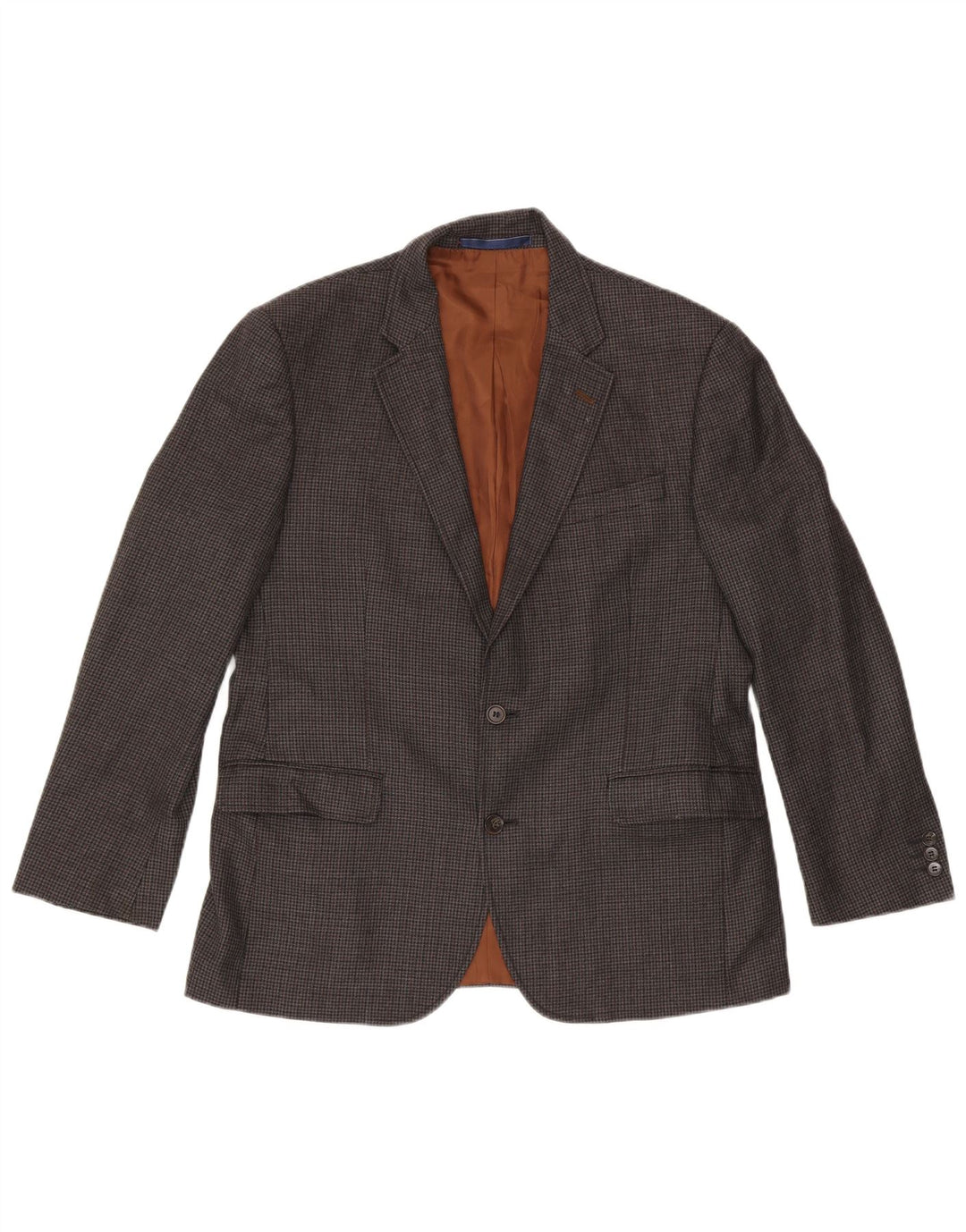 Giacca blazer a 2 bottoni da uomo Marks & Spencer UK 42 grande lana a quadri grigi