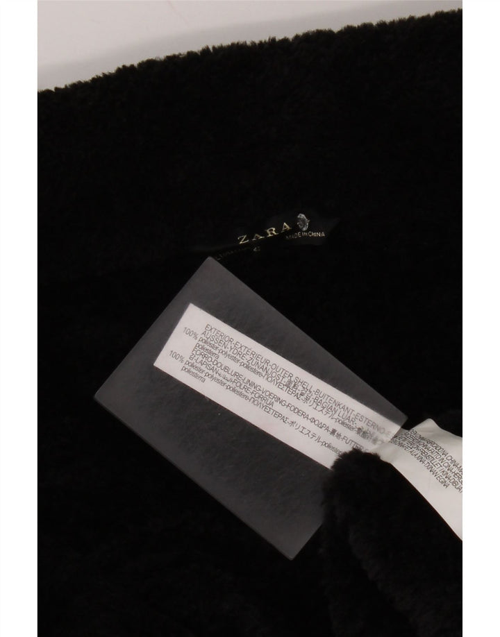 Giacca Sherpa da uomo Zara UK 40 grande poliestere nero