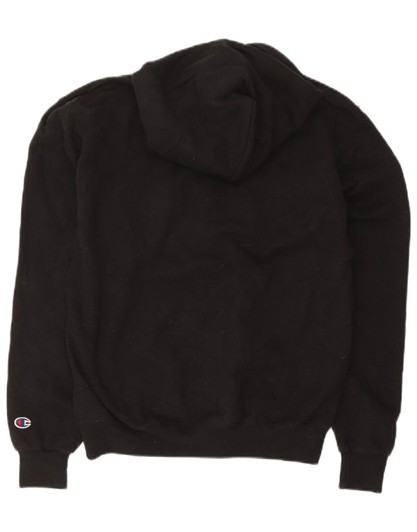 Maglione con cappuccio oversize grafico da donna Champion UK 10 piccolo cotone nero