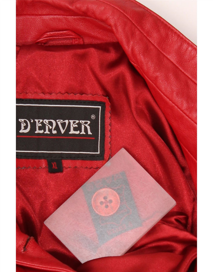 Cappotto in pelle da donna D'Enver UK 18 XL Pelle rossa