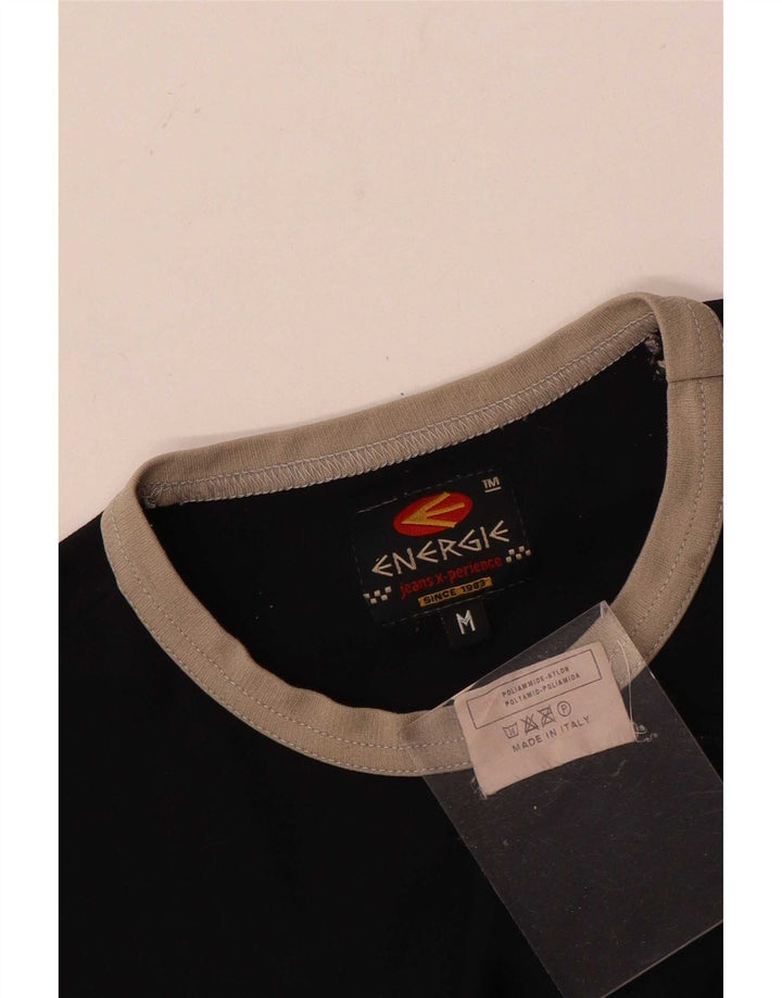 T-shirt da donna Energie UK 12 nylon color block medio nero