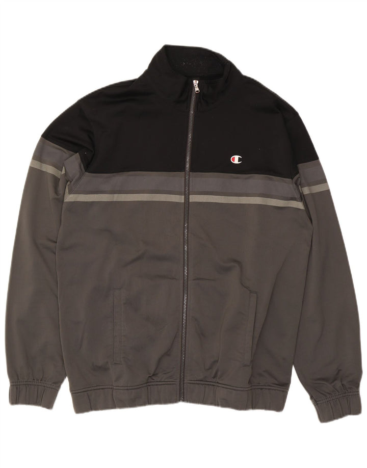 Giacca da tuta da uomo CHAMPION 2XL Poliestere color block grigio