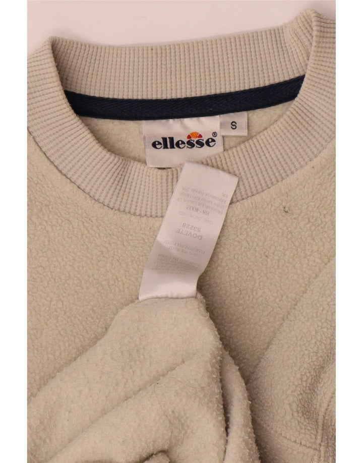 Maglione in pile grafico da uomo Ellesse piccolo poliestere beige