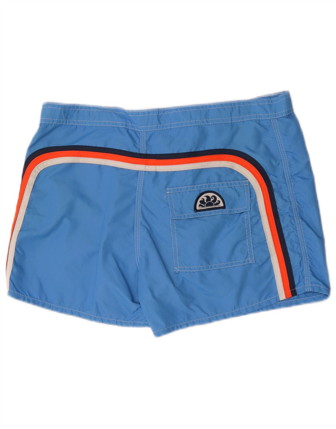 Pantaloncini da bagno da uomo Sundek in nylon color block blu medio
