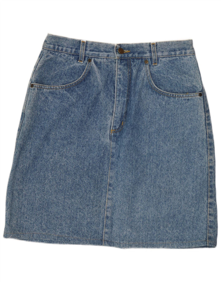 Gonna di jeans da donna VINTAGE W32 grande cotone blu