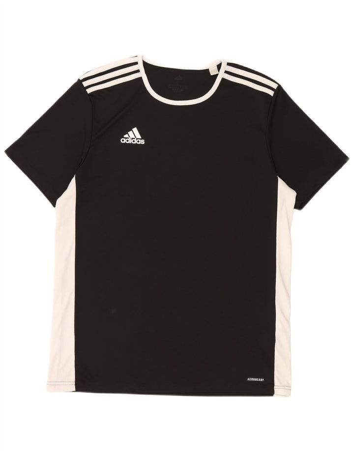 T-shirt Adidas Aeroready da uomo, grande, in poliestere color block nero
