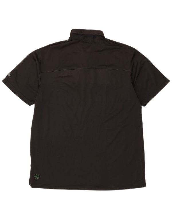 Polo grafica da uomo TRAVIS MATHEW XL Poliestere color block nero