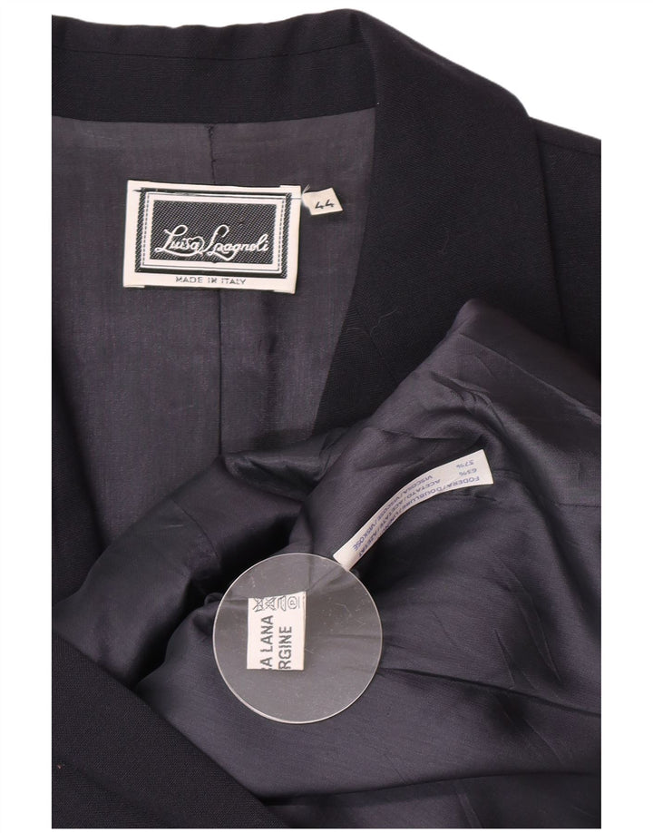 Giacca Blazer a 3 Bottoni da Donna Luisa Spagnoli IT 44 Blu Navy Medio