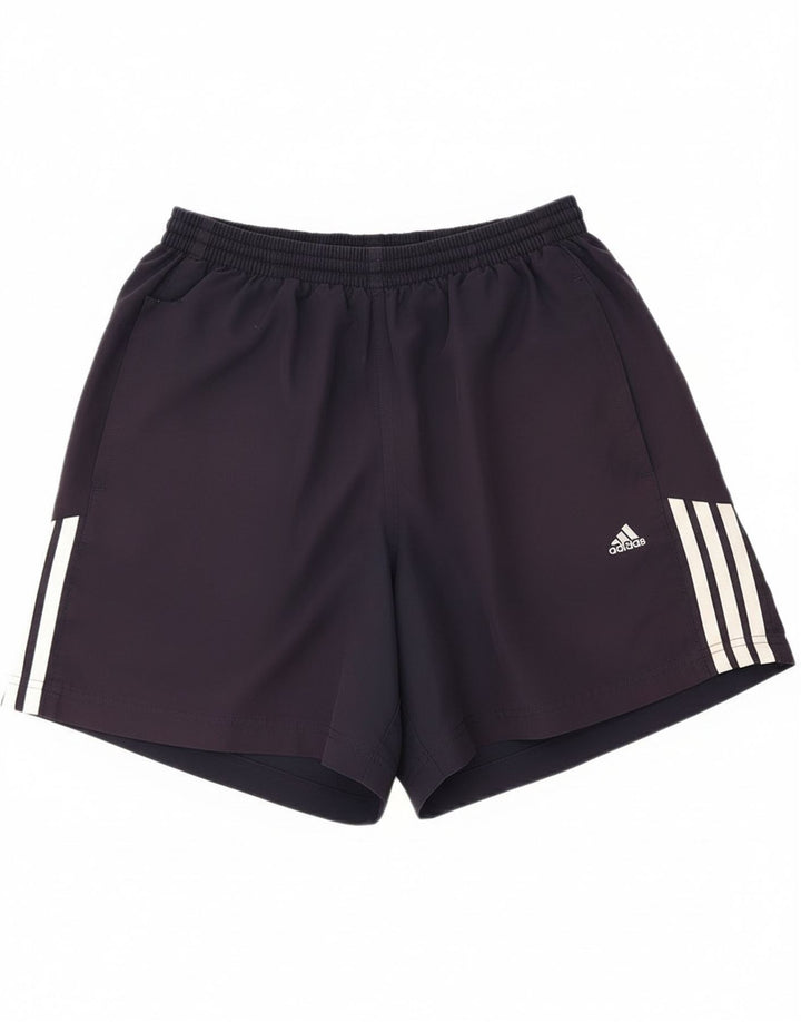 Pantaloncini sportivi da uomo Adidas medi in poliestere blu navy