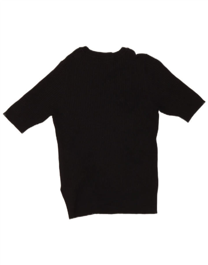 Maglione maglione con scollo a barca da donna Marks & Spencer UK 14 medio nero