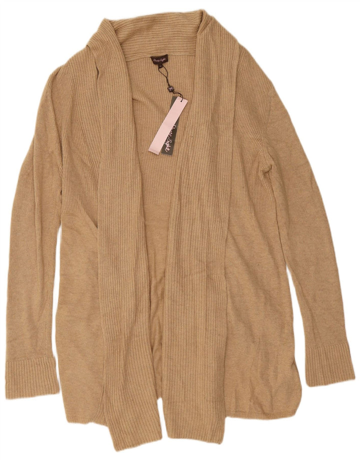 Maglione cardigan aperto lungo da donna Phase Eight UK 14 Cotone beige medio