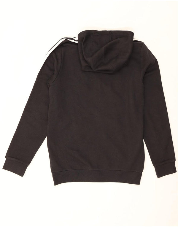 Felpa con cappuccio e zip Adidas da bambino 15-16 anni in cotone nero