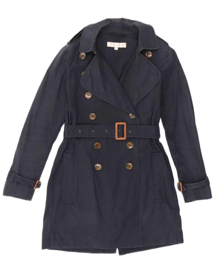 Trench da donna French Connection UK 10 piccolo cotone blu navy