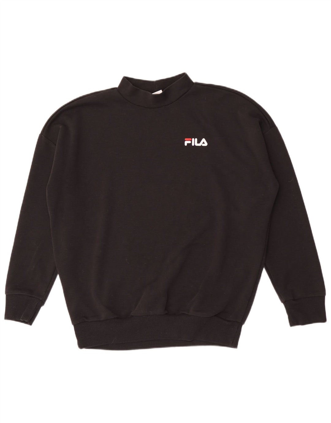 Fila Uomo Loose Fit Felpa Maglione Piccolo Poliestere Nero