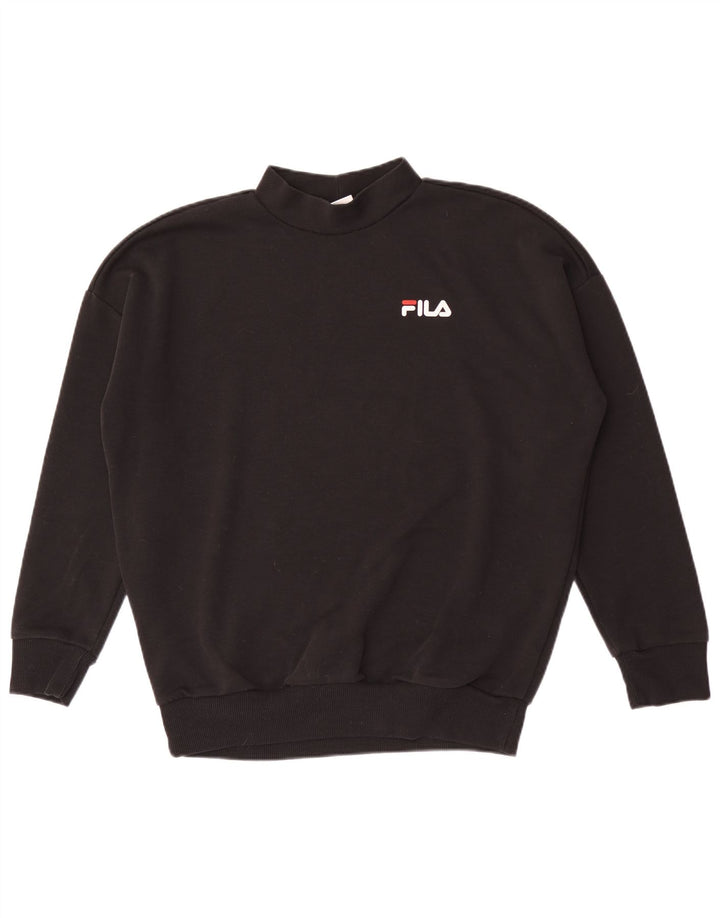 Fila Uomo Loose Fit Felpa Maglione Piccolo Poliestere Nero