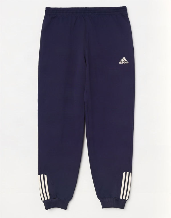 Adidas Pantaloni da tuta da uomo Joggers UK 42/44 Large Blu Navy Poliestere