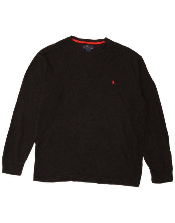 POLO RALPH LAUREN Top da uomo manica lunga 2XL cotone blu