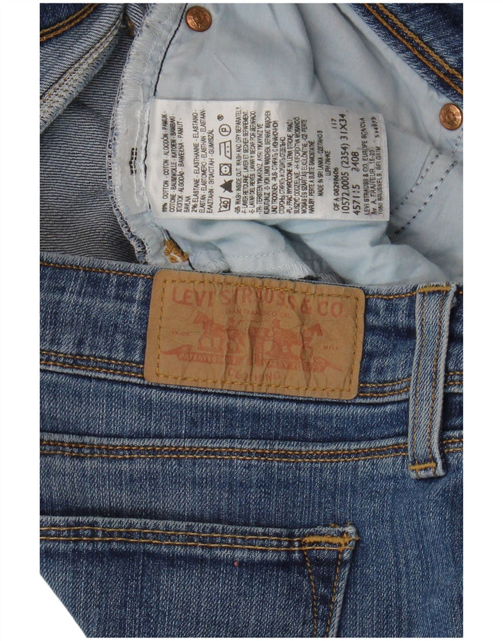 Jeans Levi's 572 Bootcut da donna W31 L34 cotone blu