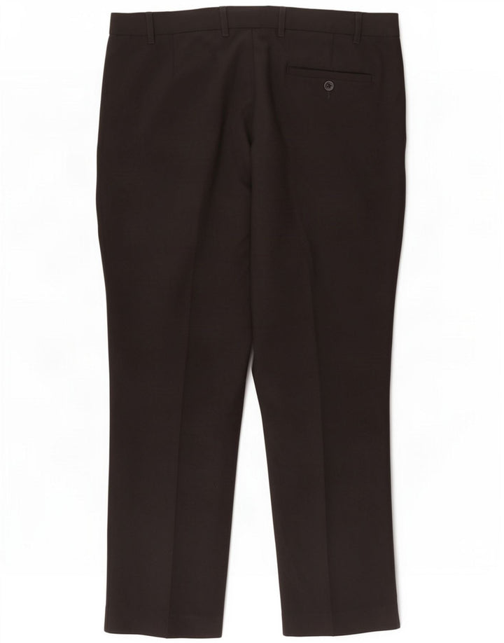 Marks & Spencer Pantaloni casual slim da uomo W38 L29 Poliestere nero