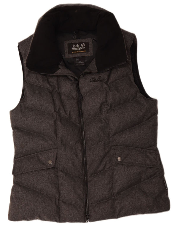 Gilet imbottito da donna Jack Wolfskin UK 12 Poliestere grigio medio