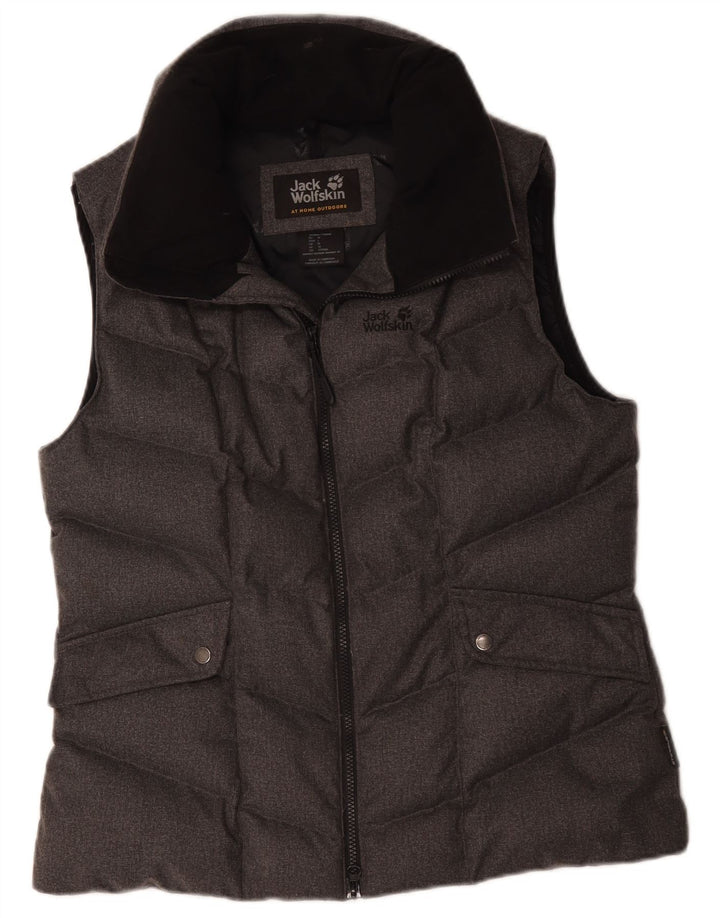 Gilet imbottito da donna Jack Wolfskin UK 12 Poliestere grigio medio