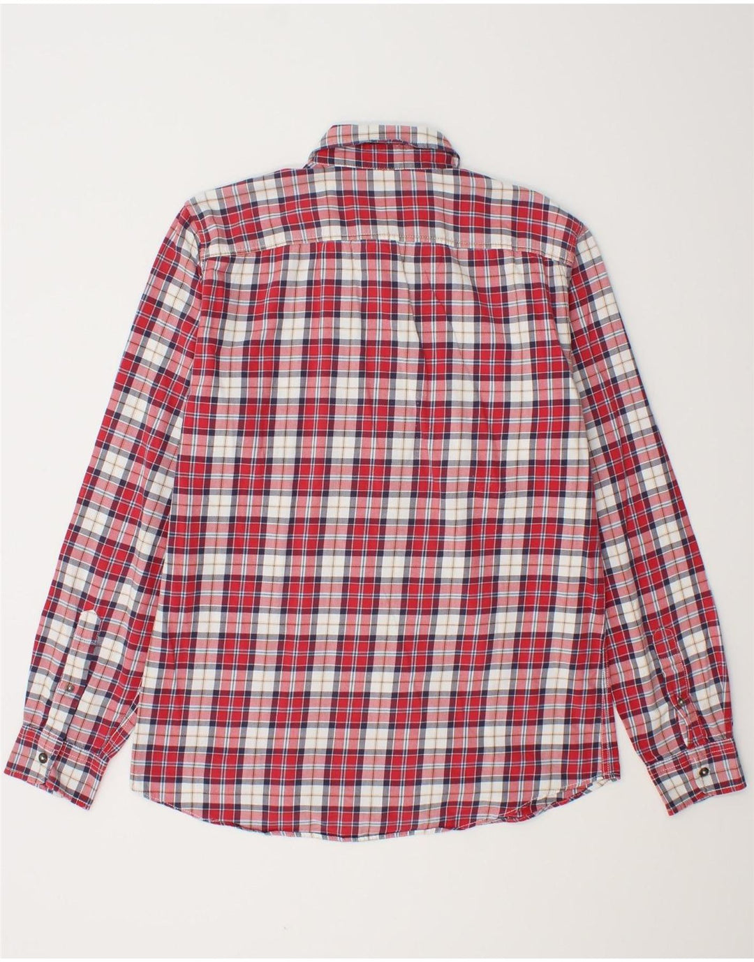 Camicia Benetton Da Uomo In Flanella, Scozzese Rosso Medio