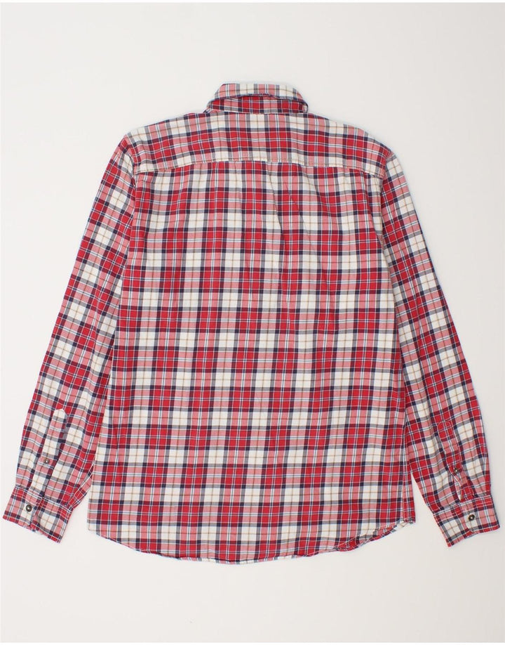 Camicia Benetton Da Uomo In Flanella, Scozzese Rosso Medio