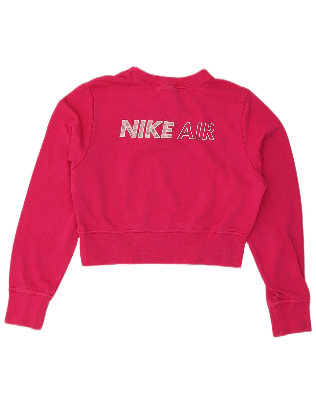 Felpa con grafica corta Nike da donna UK 14 cotone rosa medio