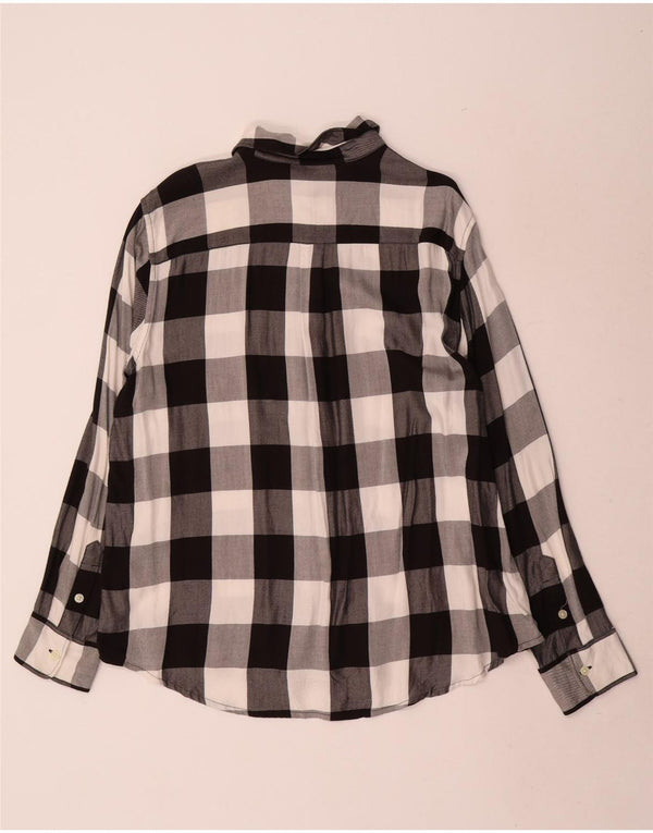 Levi's Camicia da donna in flanella da fidanzato UK 16 Large Black Gingham