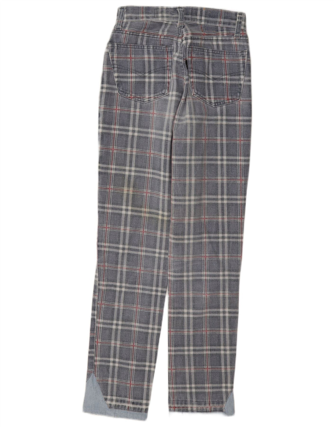 Jeans affusolati da donna Extreme W26 L29 cotone a quadri blu