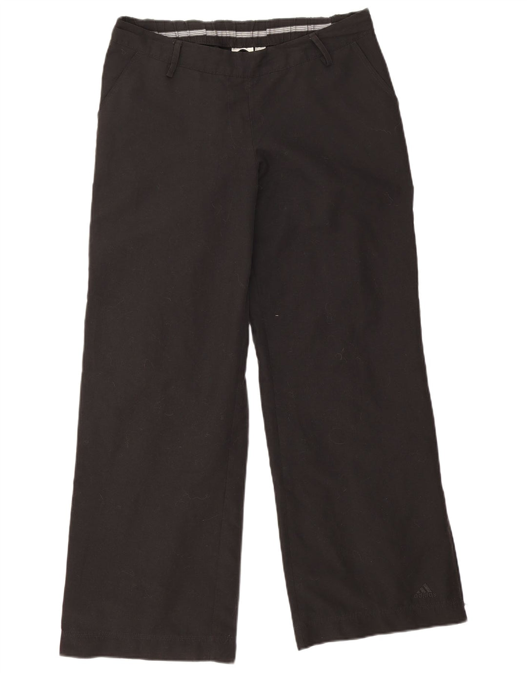 Pantaloni da tuta da donna Adidas a gamba larga UK 12 Medium Nero Poliestere