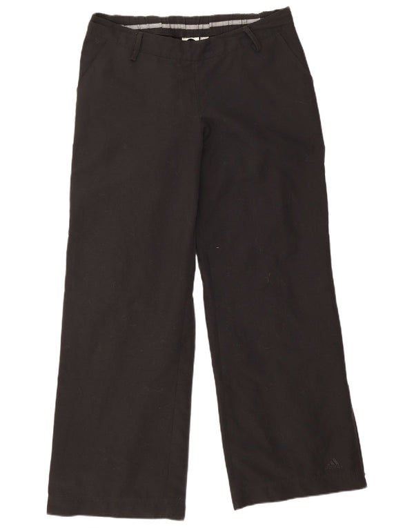 Pantaloni da tuta da donna Adidas a gamba larga UK 12 Medium Nero Poliestere